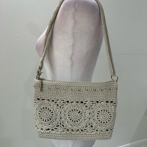 The Sak Melrose Beige Crochet Crossbody Bag, NWOT